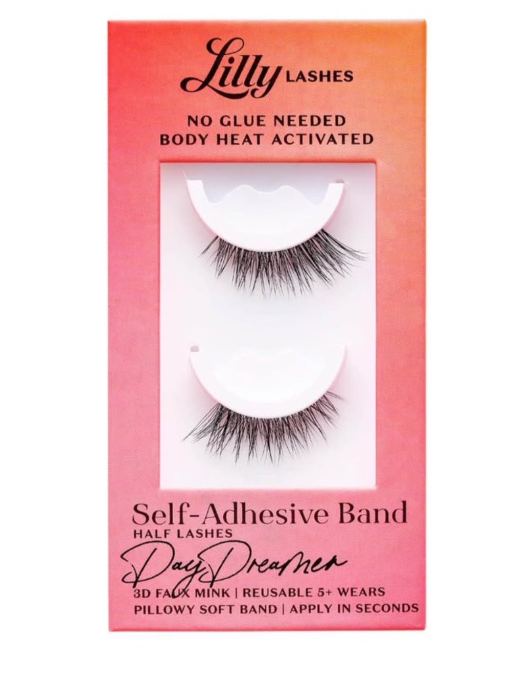 Lilly Lashes Day Dreamer Self-Adhesive Half Lashes - 3D Faux Mink